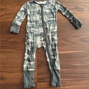 Little Sleepies Green Camo Zippy